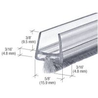 DCSC CW12 96in (8ft.) Clear Polycarbonate Wipe Glass Door Weather-stripping
