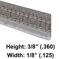 DCSC WS125360GR Gray Weather-stripping - 1/8" Width - 3/8" Height