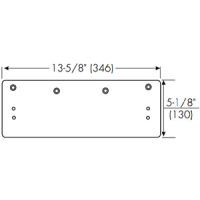 Norton 8548 Exposed Back Narrow Top Drop Plate (For Metal Cover) for 8000 Series