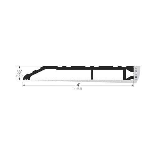 Pemko 254A Aluminum Saddle Threshold 4in Wide x 1/2in Rise - Door ...