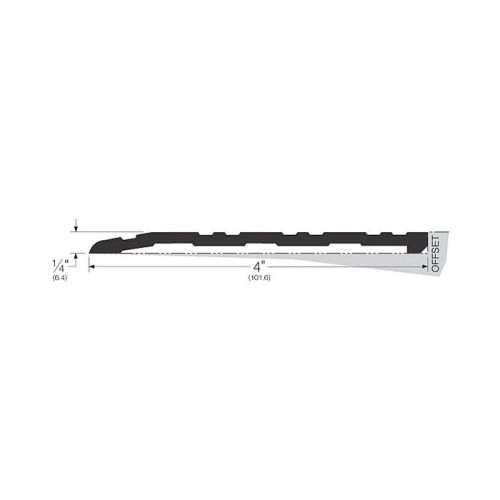 Pemko 274A Aluminum Saddle Threshold 4in Wide x 1/4in Rise - Door ...