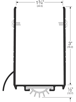 PEMKO 2211_V48 U-Shaped Door Bottom Shoe W/Drip Guard